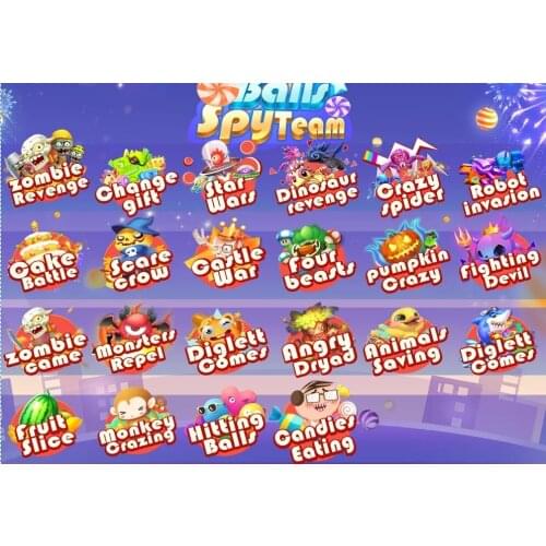 Interactive Wall Exicting Games Projection Software with Wall Touch System 22 Effects