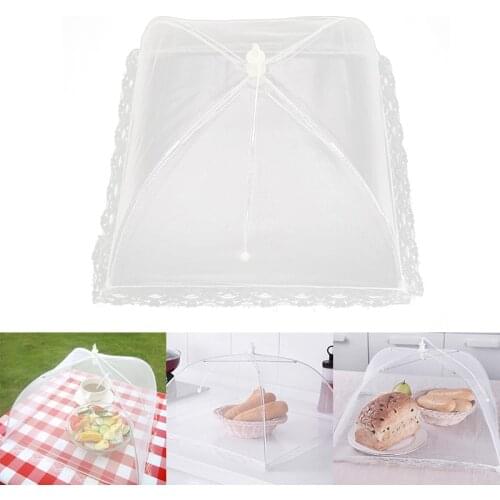 Convenient And Practical Washable Mesh Food Cover Umbrella Type Foldable Fly-Proof Mosquito Meal Cover Food Cover Kitchen Tool
