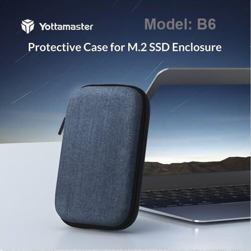 ORICO M.2 Hard Drive Storage Bag With Textured Zipper HDD Case Portable Hard Disk Case External Hard Drive Pouch Case Black