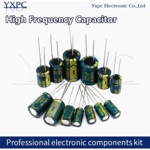 High Frequency Capacitor 6.3V 10V 16V 25V 35V 50V 400V 450V 22UF 47UF 100UF 220UF 330UF 470UF 680UF 1000UF 1500UF 2200UF 3300UF