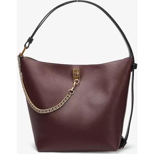 2019 Famous Female Designer Brand Autumn and Winter Fashion New Genuine Leather Bucket Bag Shoulder Bag Handbag Crossbody Bolsa