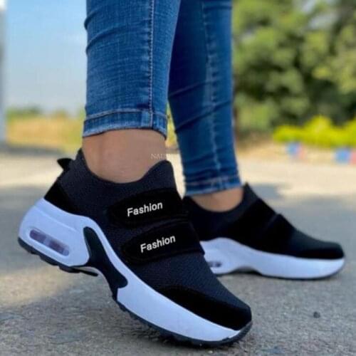 New Women Sneakers Wedge Sports Shoes Women Vulcanized Shoes Casual Platform Ladies Sneakers Velcro light Mujer Shoes