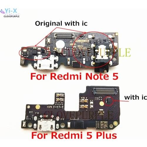 1pcs New Original USB Charging Board Dock Connect Charger Port Replacement Parts for Xiaomi Redmi 5 Plus Note 5 Pro