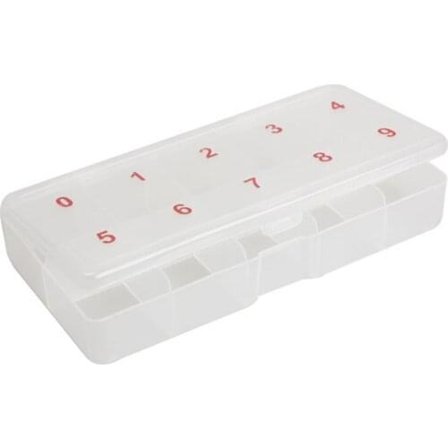 10 Grids Transparent Plastic Storage Box for Nail Art Manicure Tools Jewelry Beads Display Storage Case Organizer Holder