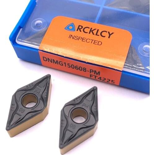 10pcs RCKLCY DNMG150608 PM FT4225 Carbide Inserts High Quality External Turning Tool Carbide Insert Lathe Tool Rest