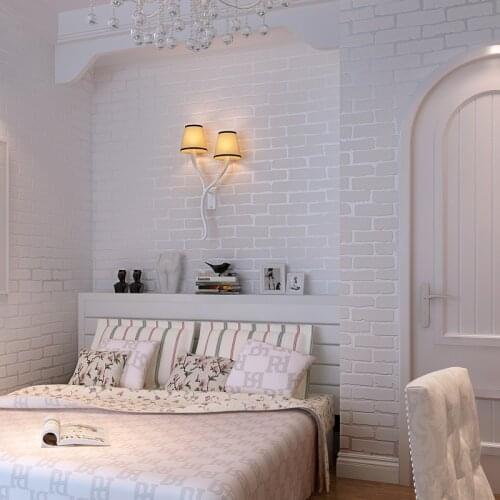Beibehang 3d blue white brick wallpaper hotel barber shop restaurant living room bedroom dormitory decoration 3d wallpaper roll