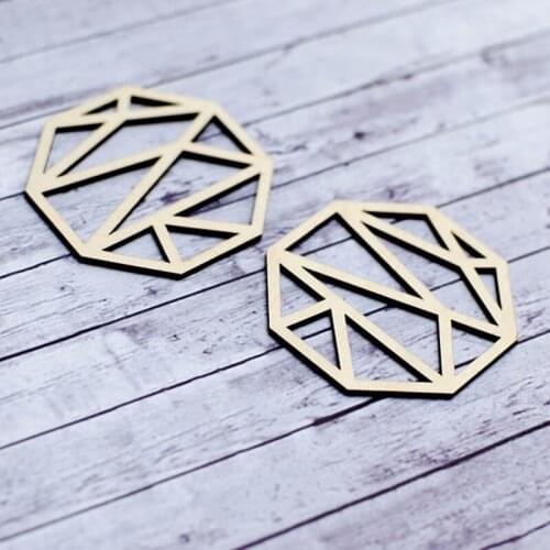 50 pcs free shipping geometric wood shapes events and wedding decoration wood coasters wedding coasters