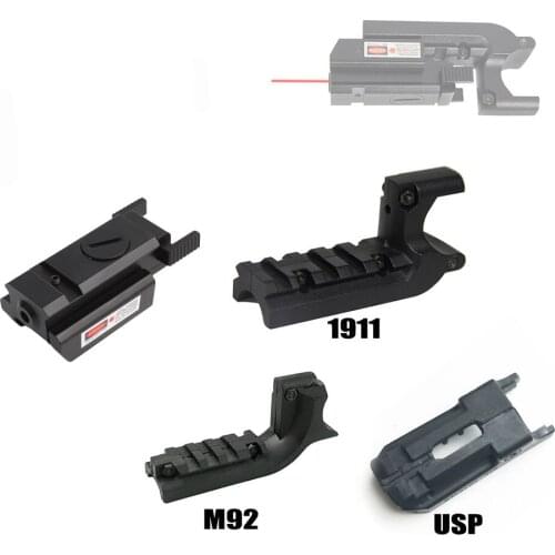 Airsoft 1911/ M1911/M92 45/9mm USP Pistol Picatinny 20mm Under Rail Adapter Laser Mount Accessories