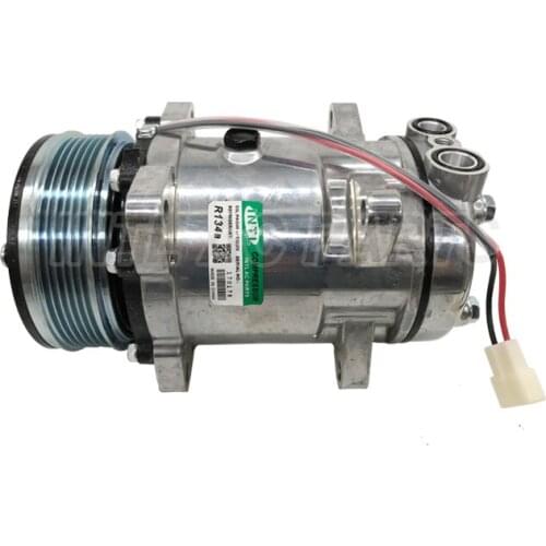 Sanden SD510 Auto Air Conditoner AC A/C Compressor For Ford New Holland 5640 Tractors F0NN19D629AA F0NN19D629AB