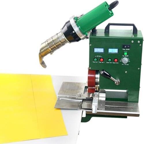 Banner welding machine mounts to a table