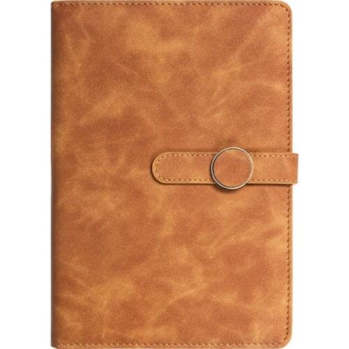 FARAMON PU Notebook Business Work Thickened Notepad A5 Simple Meeting Record Book 1PCS