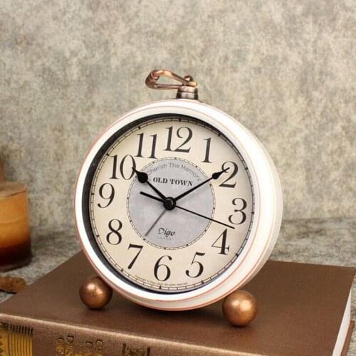 Silent Vintage Retro Alarm Clock Watch Mechanism Old Desk Quartz Travel Alarm Clock Pow Patrol Office Home Decoration Bedroom 12