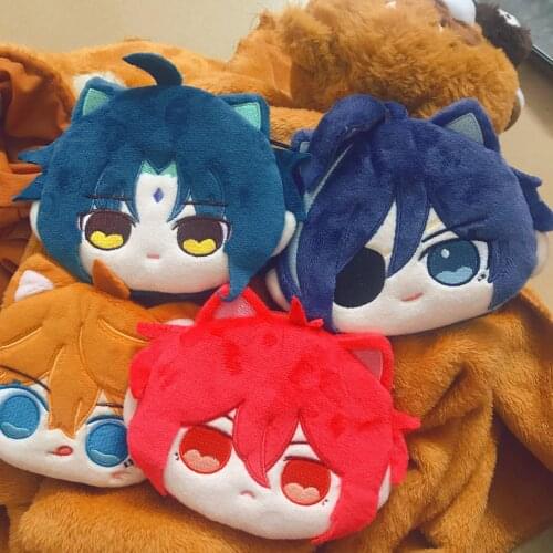 Limit Genshin Impact Xiao Kaeya Diluc Tartaglia Zhong Li Plush 10cm Doll Coin Purse Wallets Soft Cotton Toy Gift