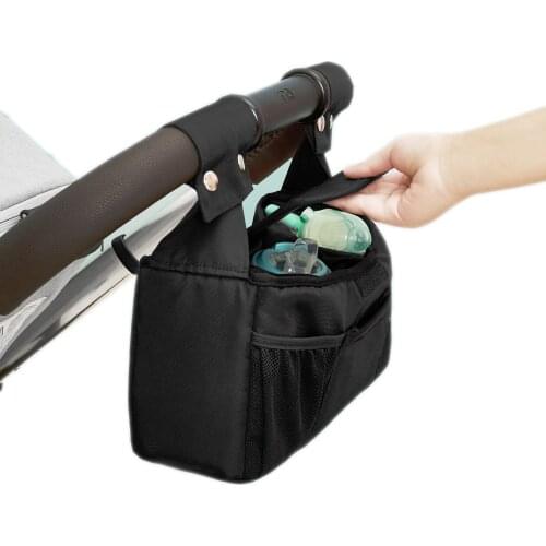 Baby Stroller Cup Holder Organizer Stroller Bag Baby Car Bag Trolley Bag Large Capacity Travel Accessories Mom Baby Care