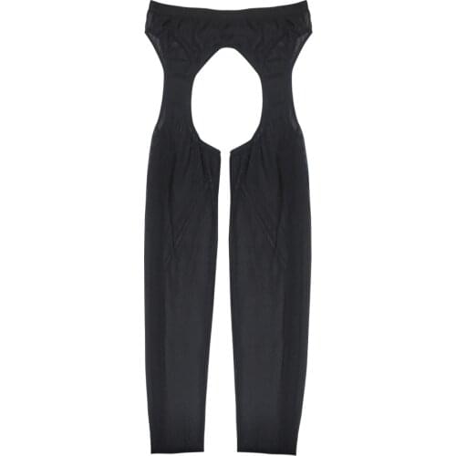 Men Leggings Sexy Chaps Pants Erotic See-through Mesh Sheer Stretchy Pants Bottoms Sissy Lingerie Porno Gay Open Croch Underwear