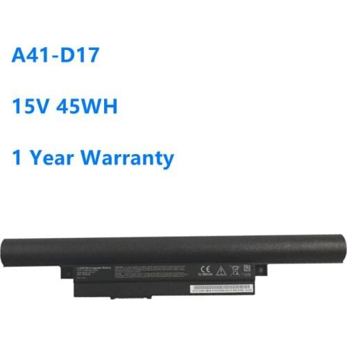 A41-D17 Laptop Battery For Medion Akoya E7415 E7415T E7419 E7416 P7647 P7643 E7420 P7643 15V 45WH/3000mAh