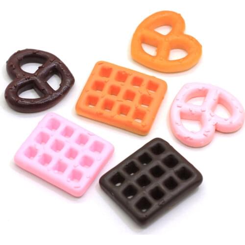 Assorted Resin Flatback Chocolate Cabochons Miniature Dollhouse Food Biscuit Craft Charms Jewelry Making Findings