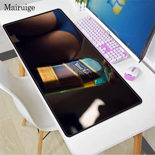 Beauty and Wine Pictures Locking Edge Large Anime Mouse Pad Gamer Accessories XXL PC Computer Keyboard Desk Pad Gaming Mousepad