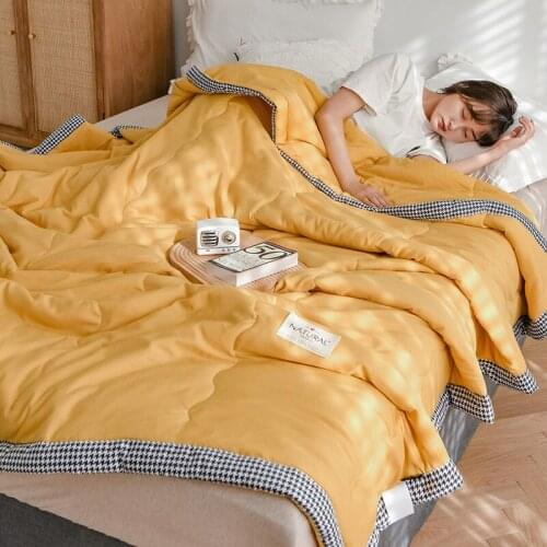 Washed cotton summer cool quilt air conditioning quilt summer thin childrens quilt dormitory machine washable quilts