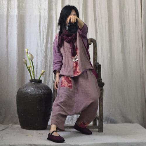 Women Patchwork Linen Tanks Tops Ladies Vintage Spliced Flax Tanktops Female 2020 Spring Summer Sleeveless Shirt