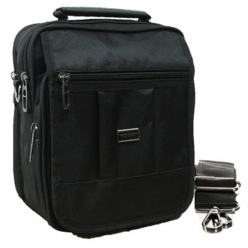 Mens Hand Shoulder Bag Fashion Male Bag Multi-Eyed Pendant BLACK Tablet Mobile Phone Ergonomic Design Pocket 24x20x13 Cm Size