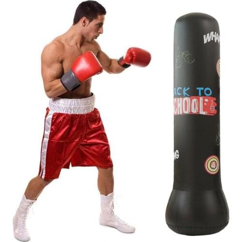 Inflatable Boxing Sandbag Free-standing Thickened Boxing Punching Bag for Adult Children Fitness Exercising