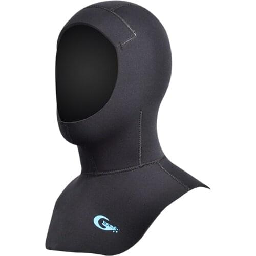 3MM/5MM Neoprene Scuba Diving Hood With Shoulder for Winter Keep Warm Hat Caps Spearfishing Snorkeling Equipment Wetsuit Hood
