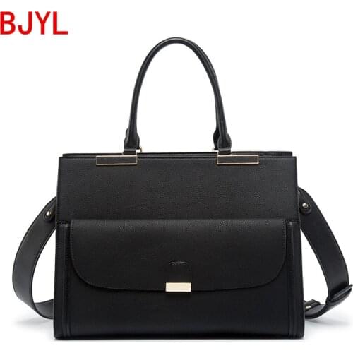 New Luxury Fashion Women Handbag Business Notebook Briefcase Laptop Bag Shoulder Slung Bag Female Official Document Tote Bags PU