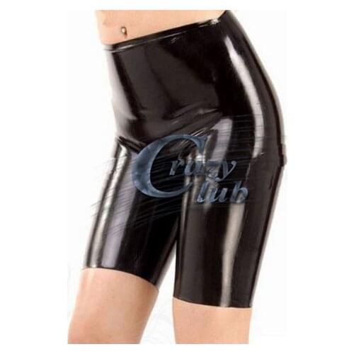 Crazy club_New fashion Women Sexy Latex Shorts Women Sexy High Waist Female Clothing Latex Swimsuit Plus Size Hot Sale