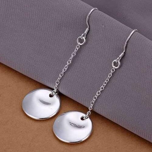 Wholesale silver plated Earring,925 Jewelry silver,Round Earrings SMTE060