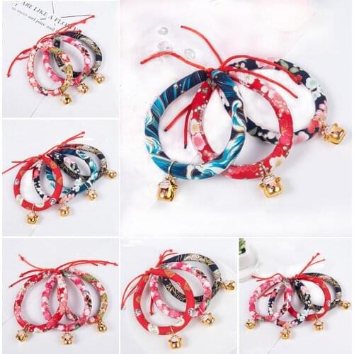 Cat Japanese Hand-Woven Pet Collar For Cat Collar Dog Collar Pet Products