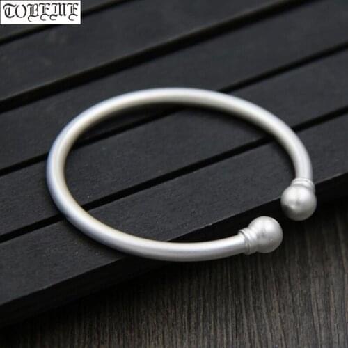 Handmade 100% 925 Silver Cuff Bracelet 925 Sterling Women Bangle Real Silver Ladys Bangle
