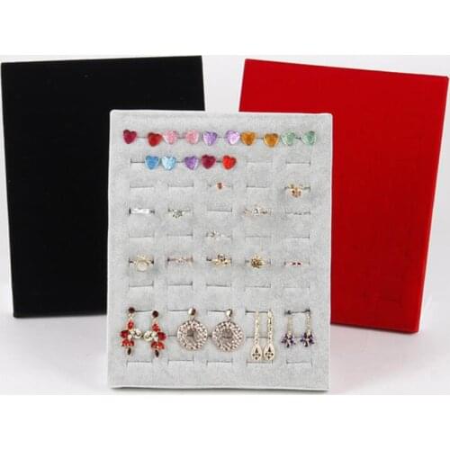 Velvet Ring Display Holder Stand for Store 50 Seat for Rings Storage Jewelry Display Stand Wall Jewellry Organizer Rack