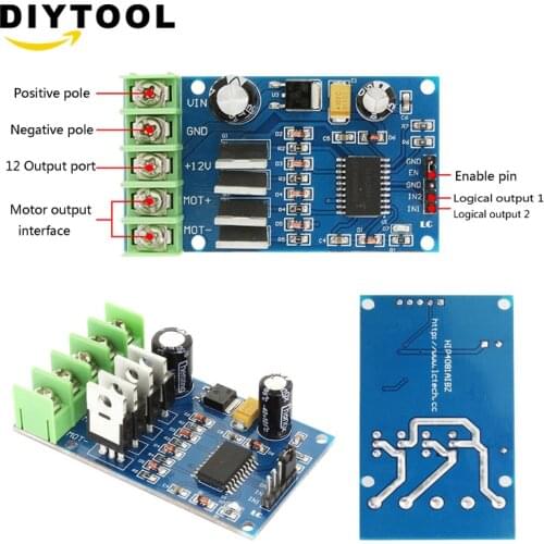 170W High Power H-Bridge Motor Driver Module NMOS Brake Duty Cycle for DC 5-40V Motor 4 External NMOS Tubes Two PWM inputs
