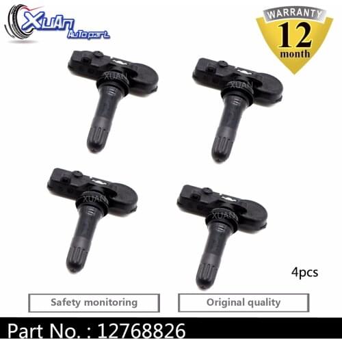 XUAN 4 PCS Tire Pressure Monitor Sensor TPMS 12768826 For CHEVROLET CAMARO CRUZE EQUINOX IMPALA MALIBU SONIC SPARK EV VOLT