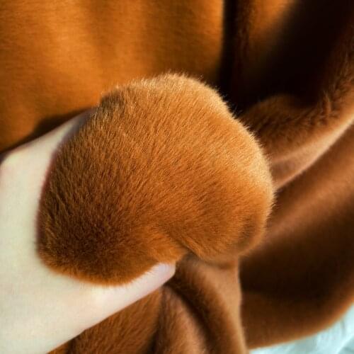 1Pcs 100% Polyester Faux Fox Fur Fabric Soft Plush can be doll environment decoration notepad cover clothing fabric accessories