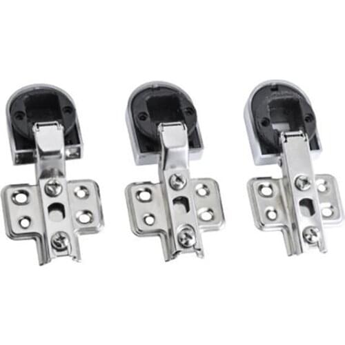 1Pcs Opening 35mm Glass Door Hinge For Cabinet Door Display Wine Cabinet Door Hinge Opening Half Round Cover Hinge