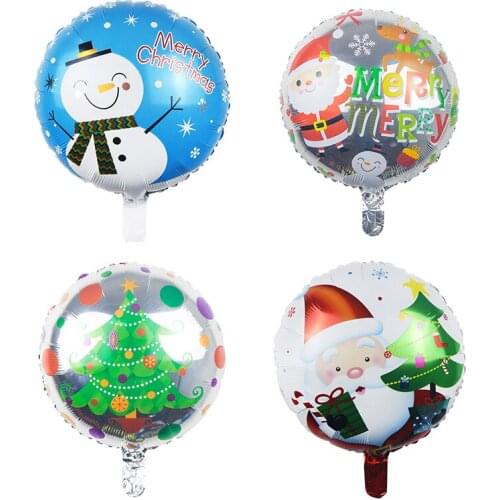 4pcs Christmas Foil Balloons Helium Balloon Merry Christmas Decorations Party Supplies Christams Eve Party Air Balls