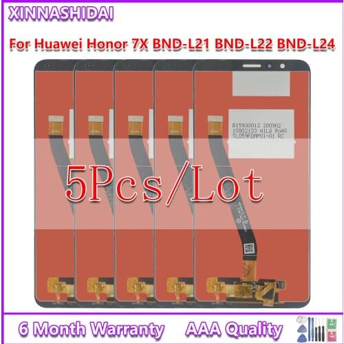 5Pcs/ For Huawei Honor 7X BND-AL10 TL10 BND-L21 L22 L24 Lcd Display Touch Screen Digitizer Replacement