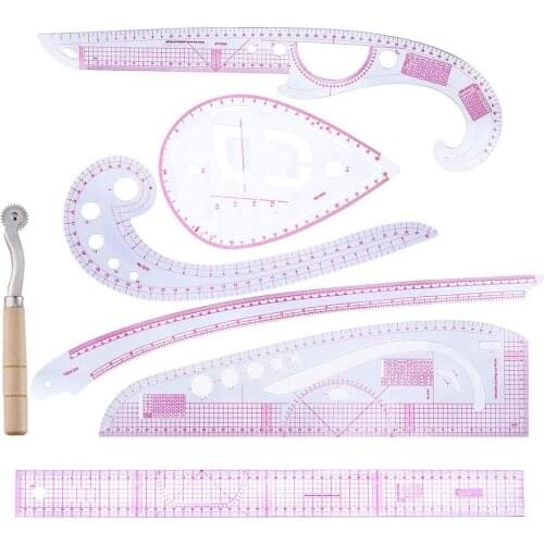 7 pcs/set Sewing Ruler Set DIY Clothing Measuring Ruler Sewing Tool for Dressmaking Tailor Grading Rule Sewing Drawing Ruler