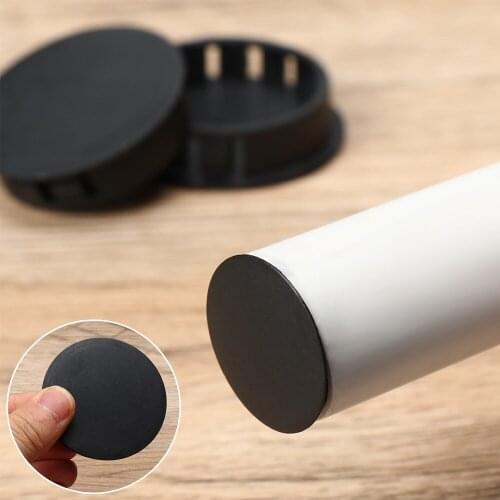 8Pcs Black Round Plastic Hole Plug Pipe Plug Cover Furniture Feet End Caps Protector Ceramic Tile Hole Bulkhead Buckle Hole Cap
