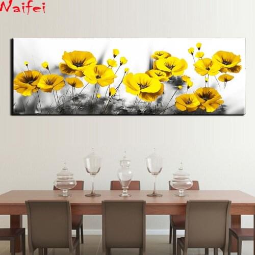 Full Square Round Diamond Painting yellow flower Diamond Embroidery poppy Home Decoration New Arrival Mosaic Handmade Gift