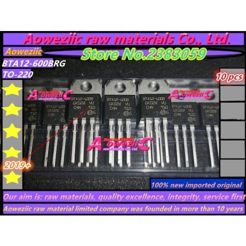 Aoweziic 2019+ 100% new imported original BTA12 BTA12-600BRG BTA12-600B BTA12-600CRG BTA12-600C TO-220 triac 12A 600V