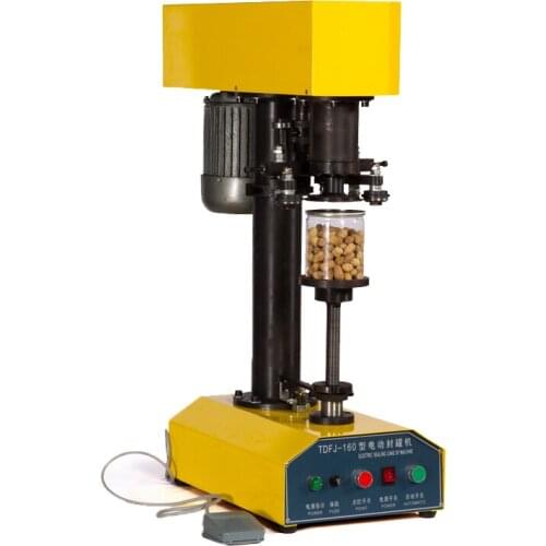 TDFJ-160 Desk-top Automatic Container Capping Machine Cans Sealing Machine Paper Cans PET Plastic Tank Cover Pot Metal Machine