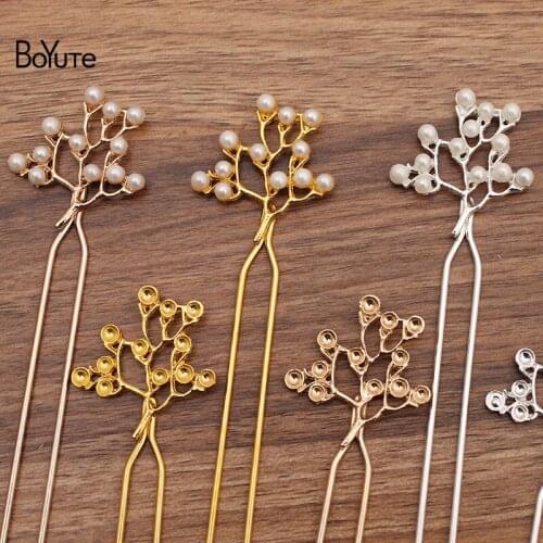BoYuTe (5 Pieces/Lot) 37*40MM Alloy Tree Branches Hairpins Handmade Diy Chinese Hair Accessories