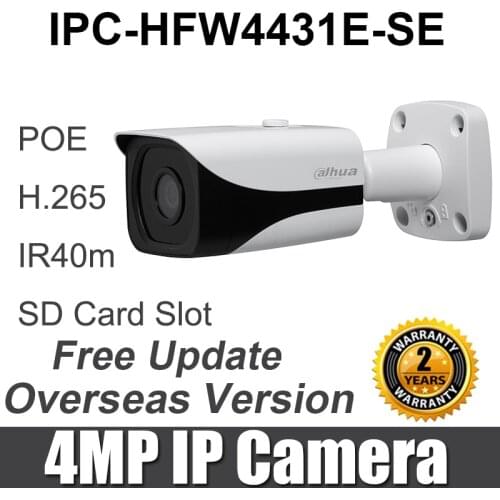 IPC-HFW4431E-SE 4mp Bullet IP camera POE sd card slot H265 IR40M replace IPC-HFW4431E-S IPC-HFW4421E mini bullet original