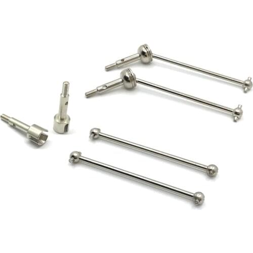 For WLtoys 144001 124018 124019 RC Car Upgrade Parts 4Pcs Metal Front & Rear CVD Drive Shaft Accessories