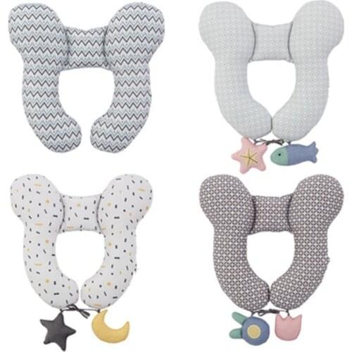 Baby Soft Cotton Travel Pillow Infant Head Neck Support Cushion Stroller Headres