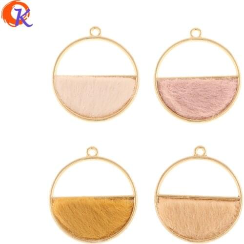 Cordial Design 40Pcs 28*32MM Jewelry Accessories/Charms Making/Hand Made/Round Shape/Fabric Effect/DIY Pendant/Earring Findings