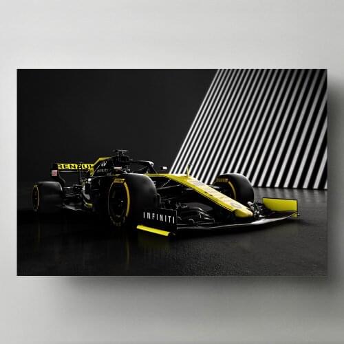 Modern Art Decorative Paintings Renault Racing Cars black and yellow F1 Wall Picture Canvas Posters and Prints Living Room Decor